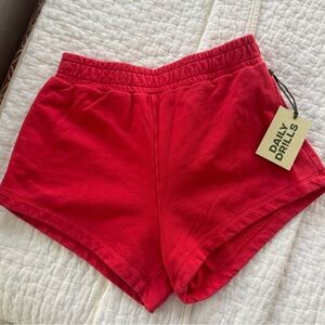 Daily Drills Women's Red Shorts - color HEART